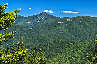 OR: Southern Cascade Range Region, Douglas County, Cascades West Slope, North Umpqua Valley, Calapooya Divide, View of the mountains of the Calapooya Divide [Ask for #279.119.]